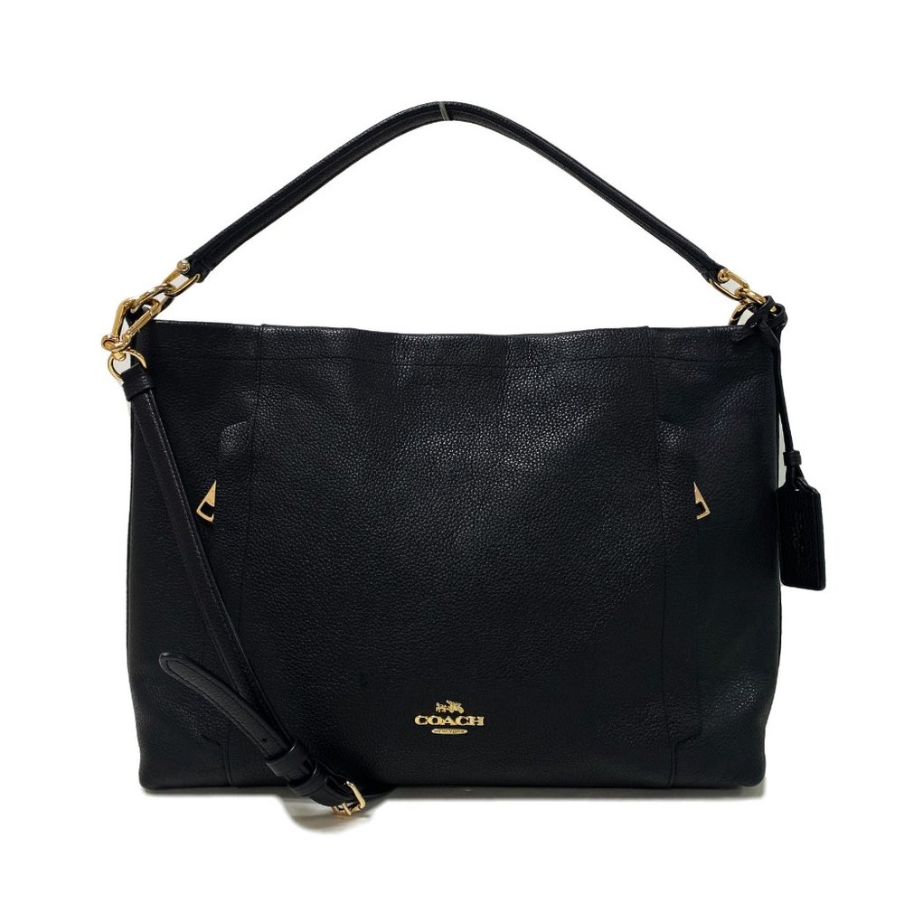 Coach 34312 Scout Pebbled Leather Black Satchel Bag